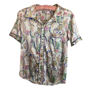 VICTORIA’S Secret satin paisley sleep shirt size small